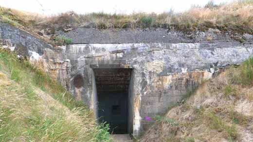 Bunker Fanö Nord südlicher Geschützstand Eingang