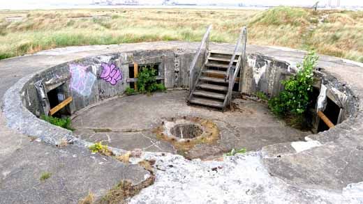 Fanö Nord Blick in Geschützstand 3 des Typs Fl 243