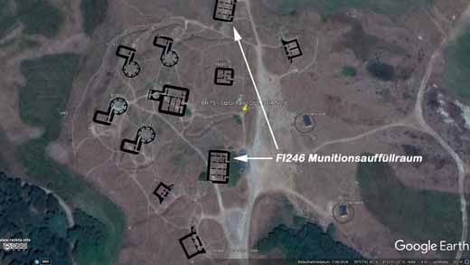 Bunker Fanö Nord Karte Munitionsauffüllraum