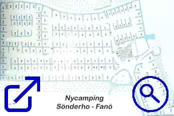Karte Campingplatz Nycamping Fanö Sönderho