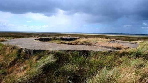 Geschützstand Fl243 schwere Flak auf Fanö Nord