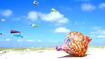 Drachenfest auf Fanö Riesenwindspiel