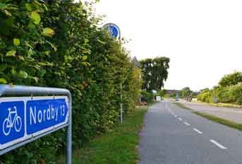 Fahrradtour auf Fanö - Radwege Schilder entlang der Panoramaroute