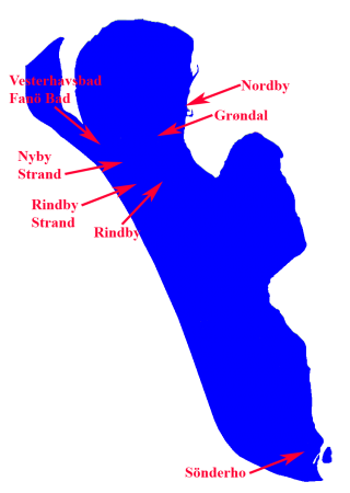 Ferienhäuser auf Fanö - Feriengebiete auf Fanö