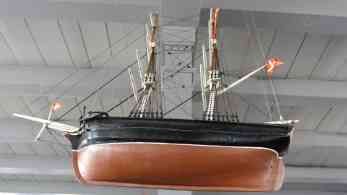 Votivschiff Brigg in der Kirche von Nordy auf Fanö