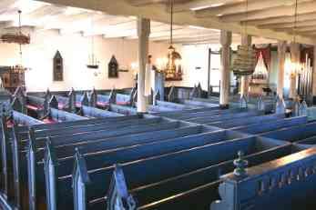 Kirchenbänke in Sönderho auf Fanö