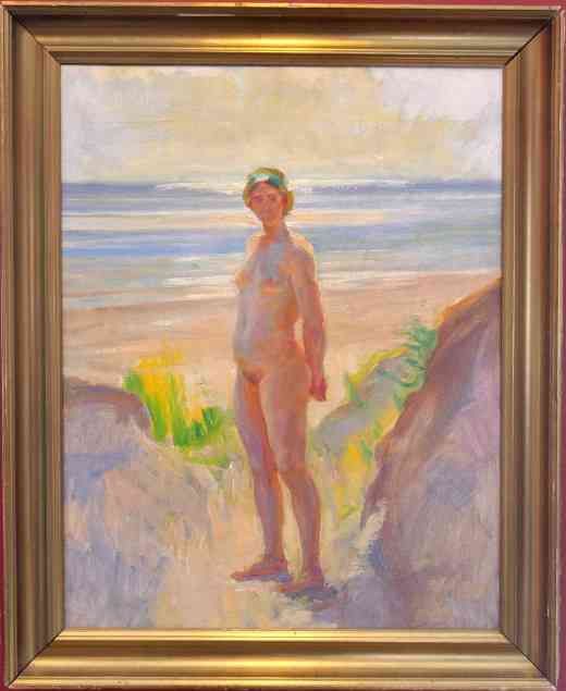 Bild Nacktmodell in Dünen von Heinrich Dohm Kunstmuseum Fanö