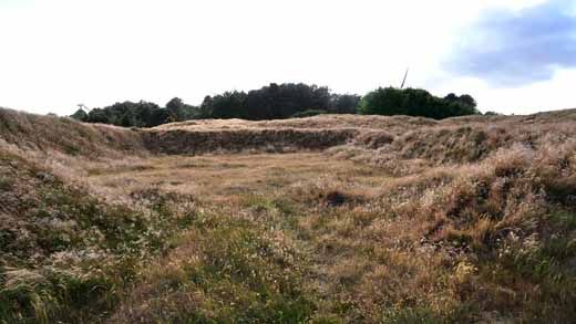 Splitterschutzwall in Fanö Nord
