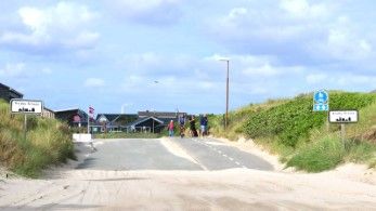 Zufahrt an den Strand von Rindby auf Fanö