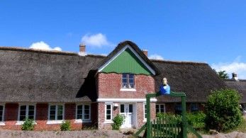 Haus mit Galionsfigur in Sönderho auf Fanö