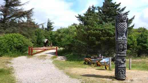 Fanö Waldspielplatz Eingang Eule