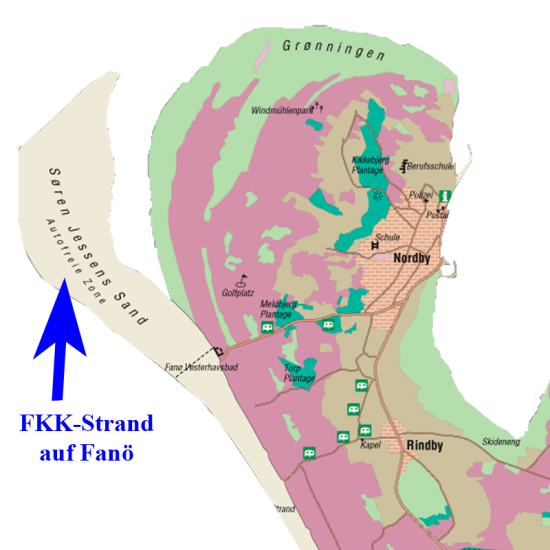 FKK Strand Fanö Karte 
