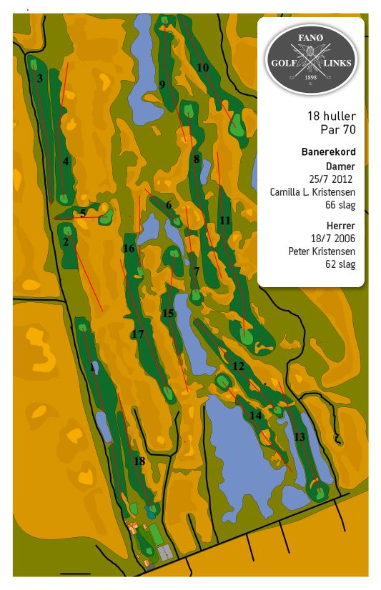 Golfplatz Fanö Übersichtskarte