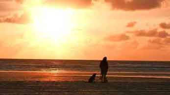 Sonnenuntergang am Strand von Fanö bei Rindby